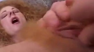 Hairy Pussy Redhead Sucks Fucks and Takes It in the Ass