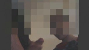 British Blurred Face Amateur Sucks Cock & Swallows