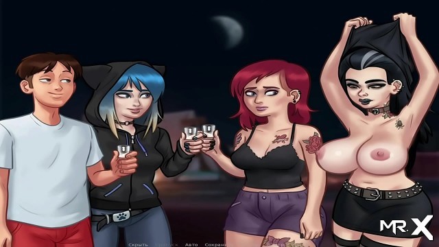 SummertimeSaga - Gothic Girl Shows E2 Boobs &num; 69