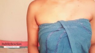 Sri Lankan Teacher after School Time Wearing a Towel and Hard Fingering